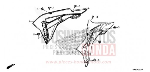 PARASPRUZZI RADIATORE (CRF450RX) CRF450RXJ di 2018
